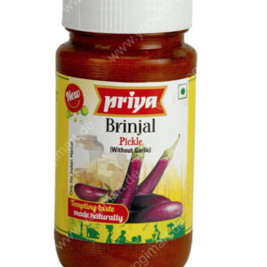 PRIYA BRINJAL WITHOUT GARLIC PICKLE - 300G. X 6