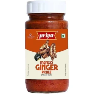 PRIYA MANGO GINGER WITHOUT GARLIC PICKLE - 300G X 6