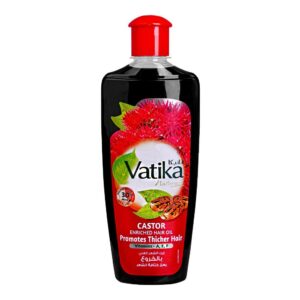 DABUR VATIKA ENRICHED HAIR OIL CASTOR - HAIR THICKENING 200ML X 6