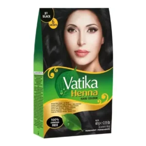 VATIKA HENNA HAIR COLOR JET BLACK 1 SET x 6