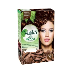 VATIKA HENNA hair COLOR DARKBROWN 10G x 6