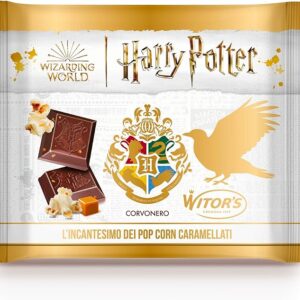 WITOR'S - Harry Potter - Milk Chocolate Bar with Caramelized Popcorn - Finest Chocolate - Sweet Milk Chocolate and Popcorn Snacks - 50 gr(Pack of 20)