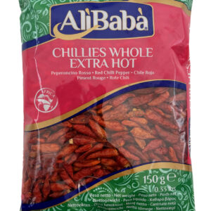 CHILLIES WHOLE EX.HOT ALI BABA 8X150G
