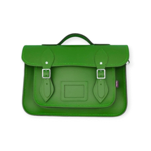 Green Handmade Leather Satchel 13''