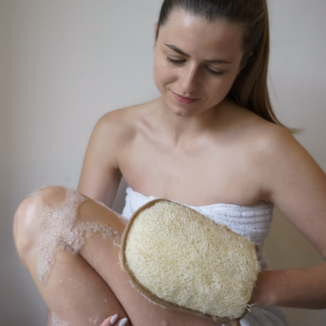 Loofah Glove Loofah/Cotton: Natural Exfoliation & Luxurious Skin Care