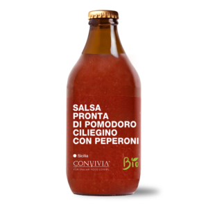 Ready-made cherry tomato salsa with organic peppers 330g X 12